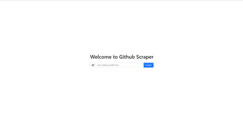 Github profile scraper